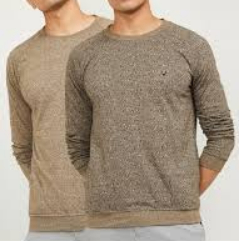 Allen Solly. Reversible Crewneck Sweater With Pockets. Size Large.